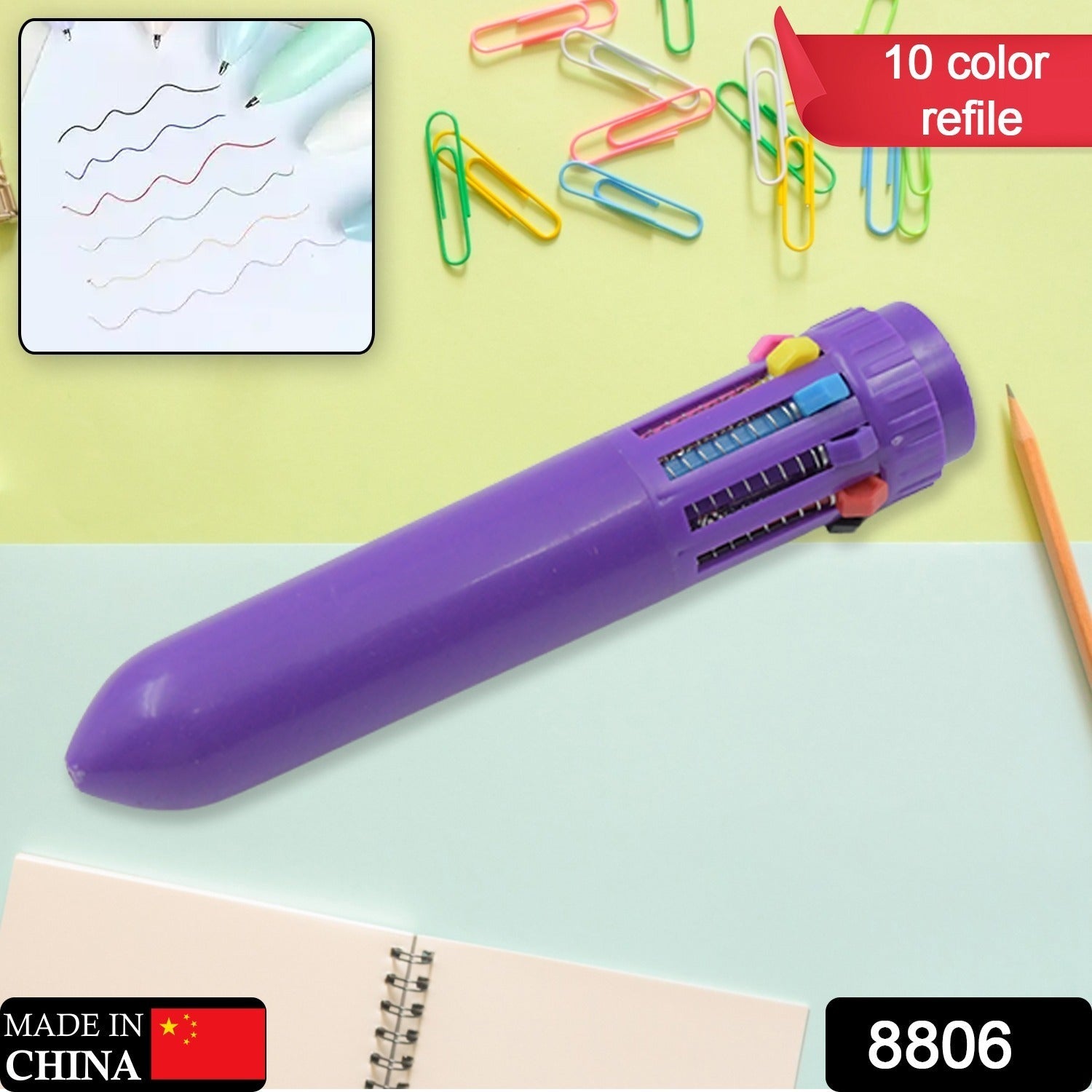 Kids 10-in-1 Color Pens Ballpoint Pen Set for Kids Cartoon Head Writing Pen for School Office Stationary Kit, Teddy Bear (1 Pc) Kids 10-in-1 Color Pens Ballpoint Pen Set for Kids Cartoon Head Writing Pen for School Office Stationary Kit, Teddy Bear (1 Pc)